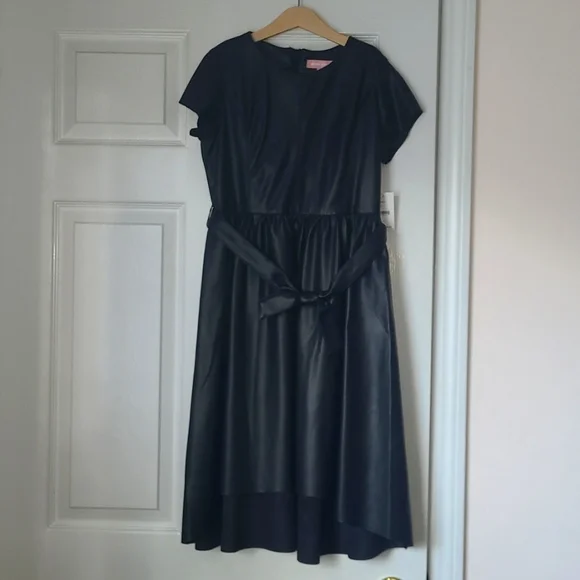 BCBGirls | Dresses | Bcbg Girls Faux Leather Highlow Fit Flare Dress |  Poshmark